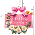 20" Easter Blessings Metal Hanging Sign