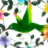 24" Humming Bird & Floral Metal Wreath