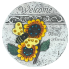 10" Cement Sunflower Welcome Stepping Stone