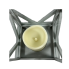16" Grey Lantern with Battery Operated Candle