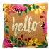 17" Spring Bloom “Hello” Indoor Pillow