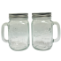 16oz Embossed Glass Mug- Set of 4