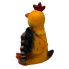 6" Chicken with Sign Figurine