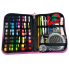 62pc Sewing Kit w/ Faux Leather Case
