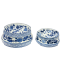2.5" Blue & White Chinoiserie Porcelain Animal Food/ Water Bowl