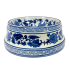 3.5" Blue & White Chinoiserie Porcelain Animal Food/ Water Bowl