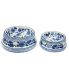 3.5" Blue & White Chinoiserie Porcelain Animal Food/ Water Bowl