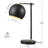 18" Globe Electric Charlotte Table Lamp - Matte Black