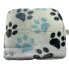 50" x 60" Paw Print Velvety Fleece Sherpa Blanket