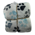 50" x 60" Paw Print Velvety Fleece Sherpa Blanket