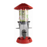 4-Perch Plastic Tube Bird Feeder - Red