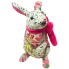 10" Pink & Green Fabric Bunny