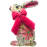 10" Pink & Green Fabric Bunny