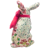 10" Pink & Green Fabric Bunny