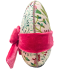 7.5" Pink & Green Fabric Easter Egg - Floral Bud