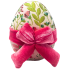 7.5" Pink & Green Fabric Easter Egg - Greenery
