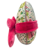 7.5" Pink & Green Fabric Easter Egg - Greenery