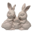 7" Bunny Family Statue