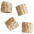 Woven Hyacinth Napkin Rings - Set of 4