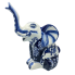 8.5" Blue & White Chinoiserie Porcelain Elephant