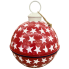 24" Patriotic Bell - Red w/ White Stars