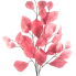 27" Leaf Pick - Light Pink