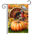 Wild Turkey and Pumpkins Garden Flag