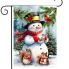 Hot Cocoa Snowman Garden Flag
