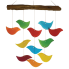 19" Rainbow Birdies Handcrafted Windchime