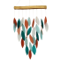 19" Coral & Teal Waterfall Handcrafted Windchime