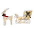 Pre-lit Reindeer & Sleigh - White