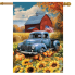 American Fall Farm House Flag