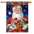 Holly Jolly Santa House Flag