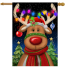 Festive Reindeer House Flag