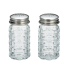 Glass & Stainless Steel Salt & Pepper Shaker Set