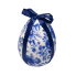5.5" Blue & White Fabric Easter Egg