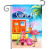 Hello Summer Flamingo Garden Flag