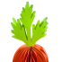 24" Honeycomb Carrot Decor