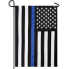 Thin Blue Line Embroidered Garden Flag