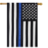 Thin Blue Line Embroidered Large Flag