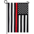 Thin Red Line Embroidered Garden Flag
