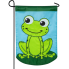 Frog Basic Applique Garden Flag