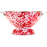 Golden Rabbit Enamelware 5qt Colander - Red Swirl