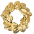 22" Golden Metallic Magnolia Leaf Wreath