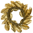 22" Golden Metallic Magnolia Leaf Wreath
