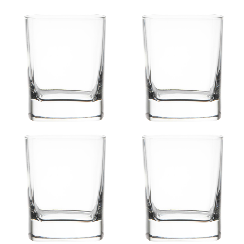 10.5oz Nicole Miller Square Double Old Fashioned Glasses - Set of 4