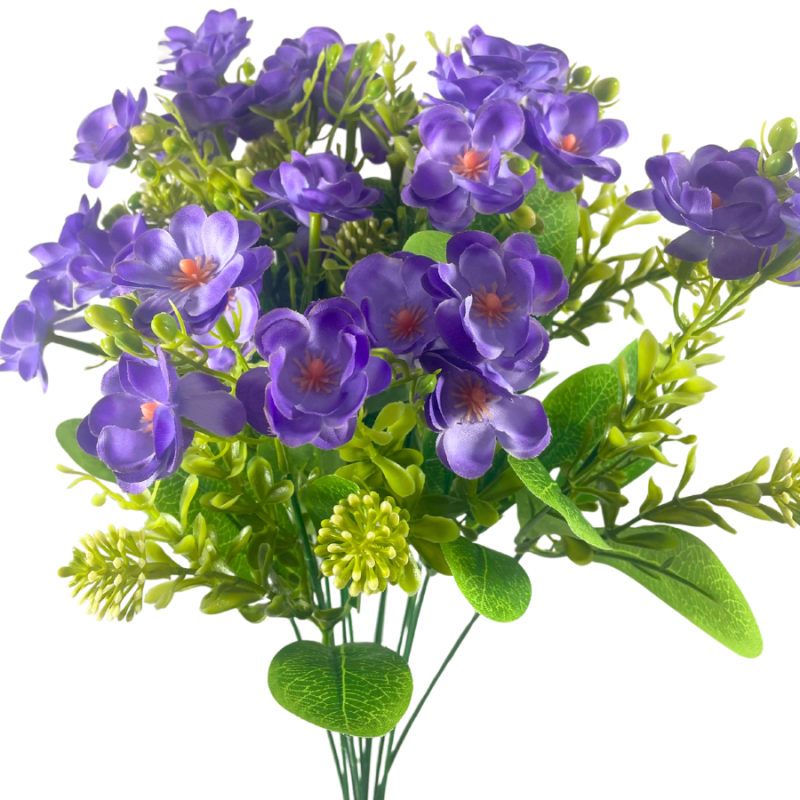 18" Anemone Flower Bush - Purple