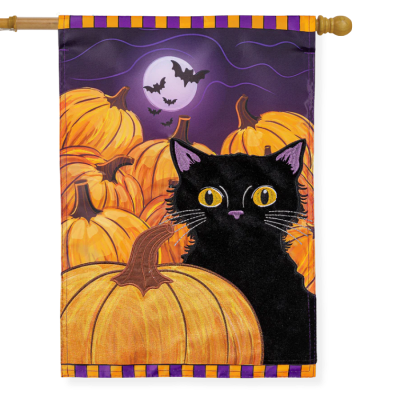 Pumpkin Patch Cat House Flag