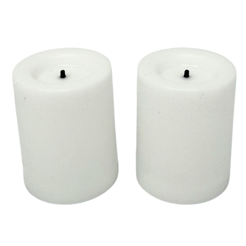 2 LED Wax Covered Votives (Batteries Included)