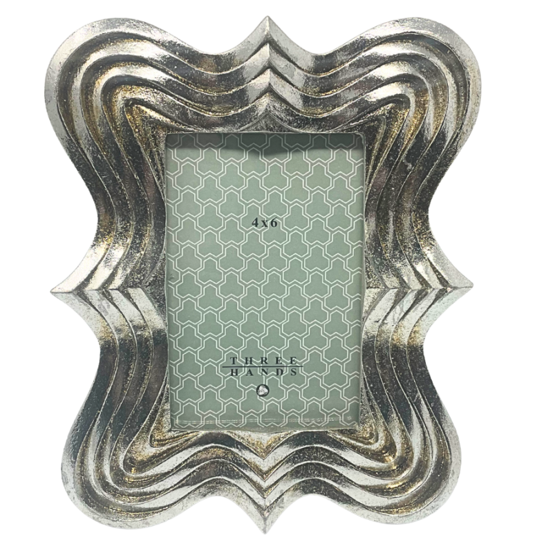 4" x 6" Silver Wave Picture Frame